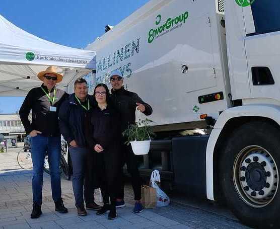 Envorin biokaasupakkuri keräsi kävijöitä Forssan Kukkamarkkinoilla